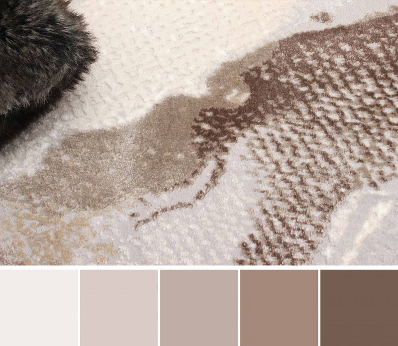 Tapis Contemporain/Moderne Bloom 8'0\" x 10'0\" en Brun clair
