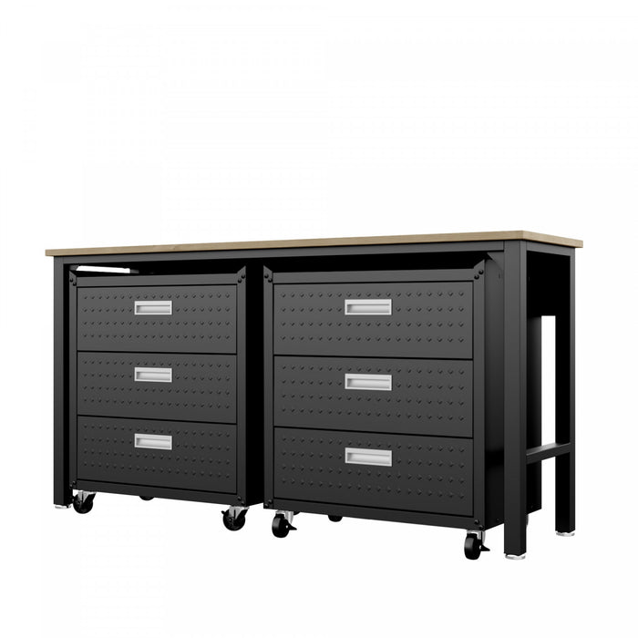 Ensemble de garage moderne Fortress 3 pieces en gris charbon