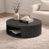 Alure Contemporary 36" Round Coffee Table in Charcoal | Table basse ronde contemporaine Alure 36" en charbon