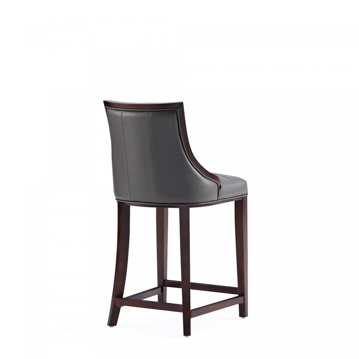 Tabouret de comptoir traditionnel en bois Fifth Avenue avec assise rembourree, graphite - Lot de 3