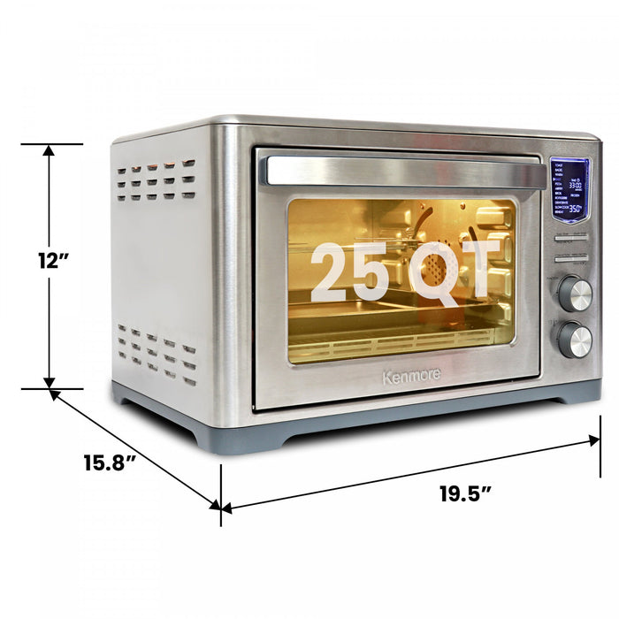 Four grille-pain à convection avec friteuse à air Kenmore, acier inoxydable - KKTOAF25SS