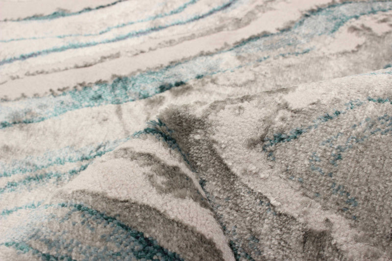 Carpette Zhara bleu sarcelle - 5 pi 0 po x 8 pi 0 po