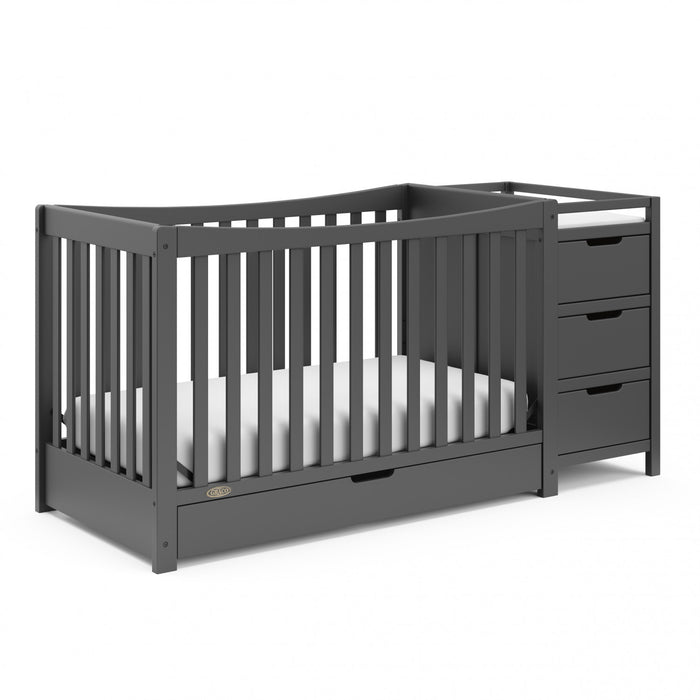 Graco Remi Lit de bebe convertible 4-en-1 avec table a langer - Gris