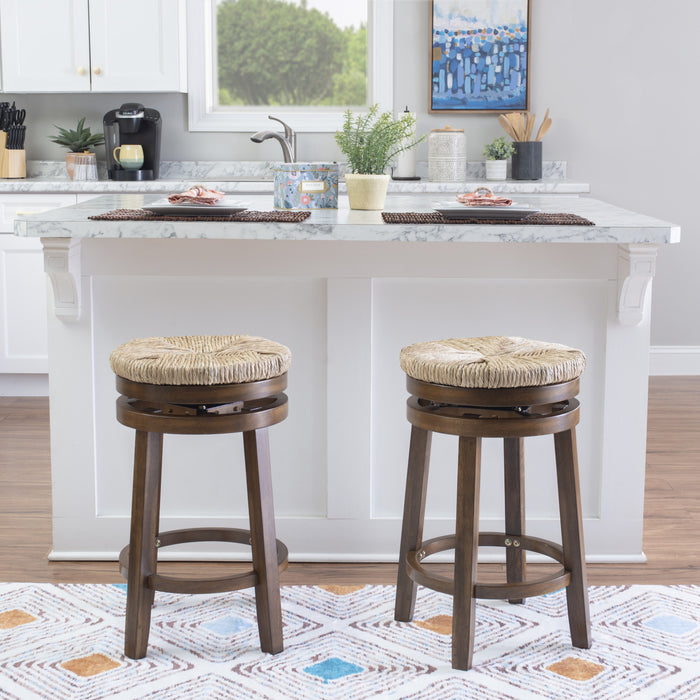 Tabouret Morgan de hauteur comptoir - noyer