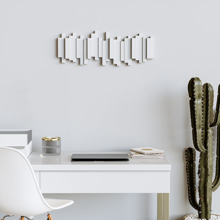 Portemanteau mural moderne Sticks de Umbra - blanc