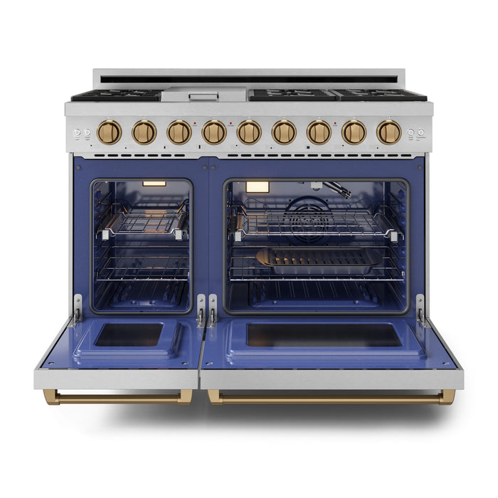 Cuisinière à gaz amovible de style professionnel collection Gordon Ramsay de Thor Kitchen de 48 po - RSG48E-BRZ