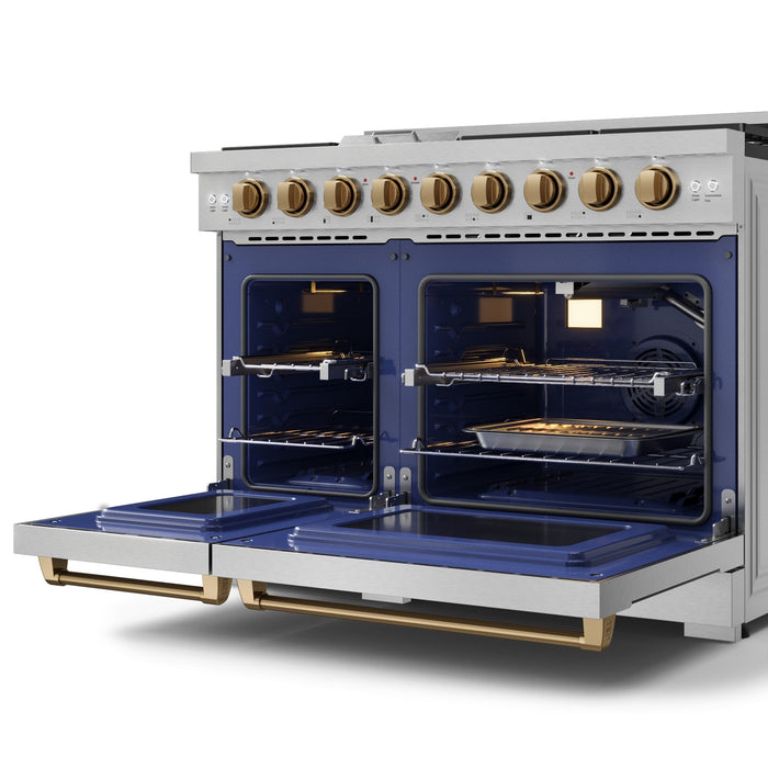 Cuisinière à gaz amovible de style professionnel collection Gordon Ramsay de Thor Kitchen de 48 po - RSG48E-BRZ