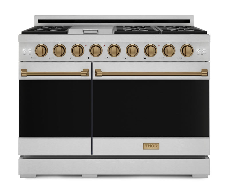 Cuisinière à gaz amovible de style professionnel collection Gordon Ramsay de Thor Kitchen de 48 po - RSG48E-BRZ