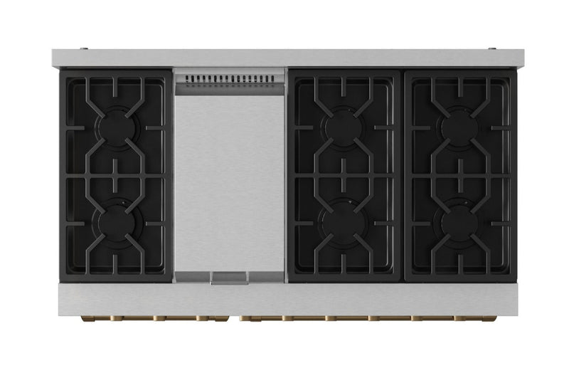 Cuisinière à gaz amovible de style professionnel collection Gordon Ramsay de Thor Kitchen de 48 po - RSG48E-BRZ