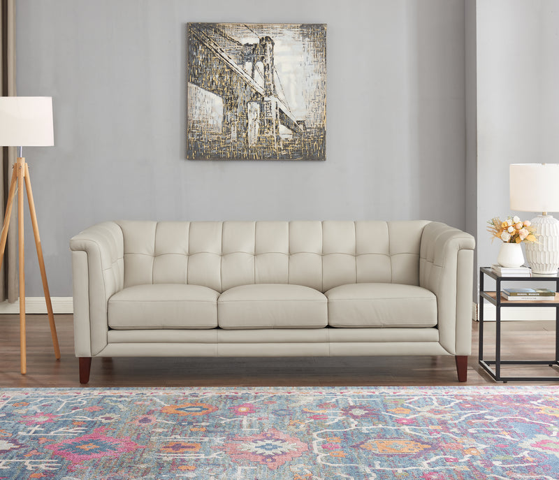 Sofa Bodie de Hydeline en cuir - vanille