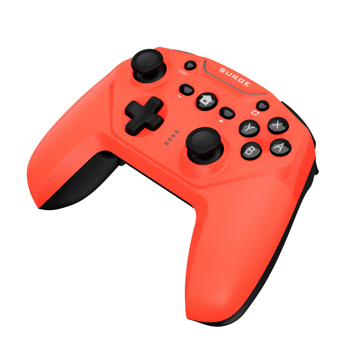 Manette sans fil Pro de Surge rouge fluo pour console Nintendo Switch