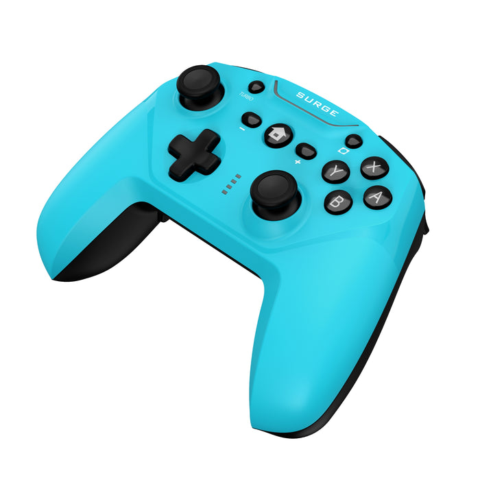 Manette sans fil Pro de Surge bleu fluo pour console Nintendo Switch