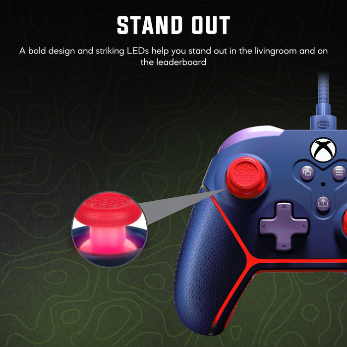 Manette Microwatt Junior Livewire de Surge bleue pour consoles Xbox de séries X et S