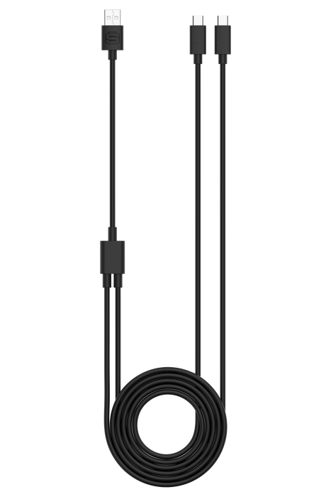 Piles et câble de recharge X1A de Surge noirs pour deux manettes Xbox de série X