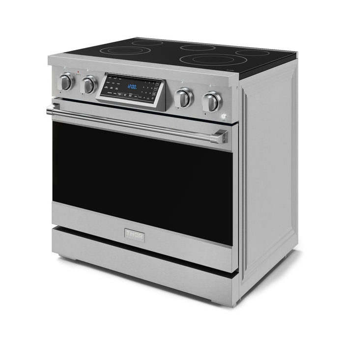 Cuisinière électrique amovible de style professionnel collection Gordon Ramsay de Thor Kitchen de 36 po avec panneau de commande tactile inclinable - RSE36