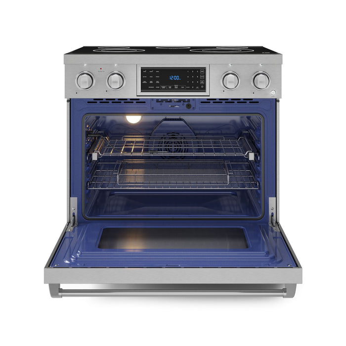 Cuisinière électrique amovible de style professionnel collection Gordon Ramsay de Thor Kitchen de 36 po avec panneau de commande tactile inclinable - RSE36