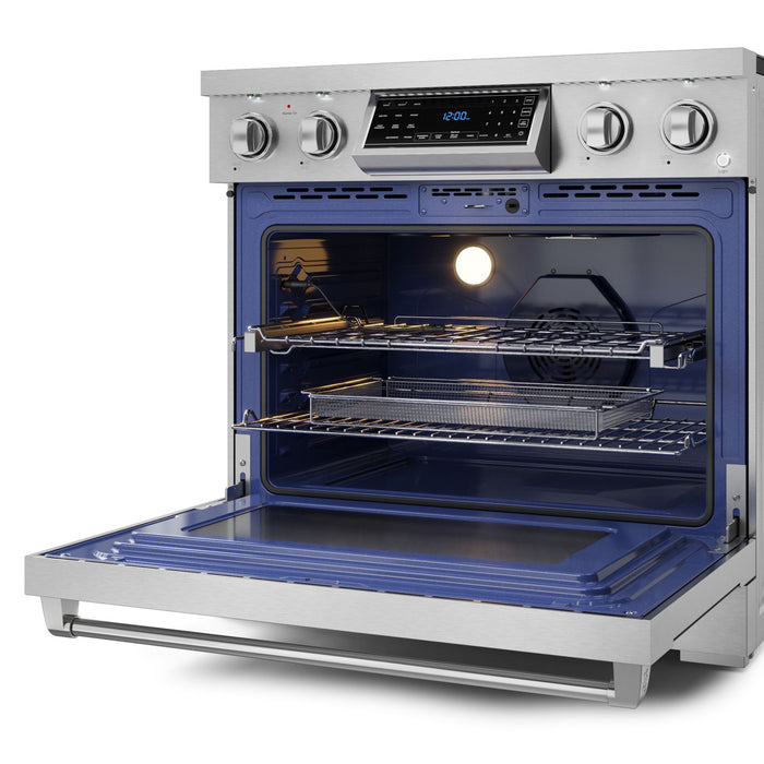 Cuisinière électrique amovible de style professionnel collection Gordon Ramsay de Thor Kitchen de 36 po avec panneau de commande tactile inclinable - RSE36