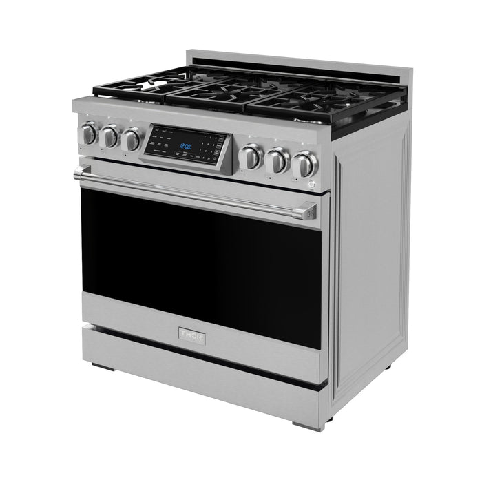 Cuisinière à gaz amovible de style professionnel collection Gordon Ramsay de Thor Kitchen de 36 po avec panneau de commande tactile inclinable - RSG36
