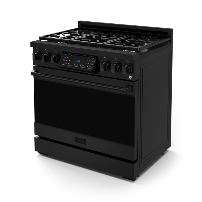 Cuisinière à gaz amovible de style professionnel collection Gordon Ramsay de Thor Kitchen de 36 po avec panneau de commande tactile inclinable - RSG36B
