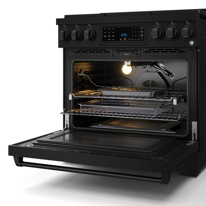 Cuisinière à gaz amovible de style professionnel collection Gordon Ramsay de Thor Kitchen de 36 po avec panneau de commande tactile inclinable - RSG36B