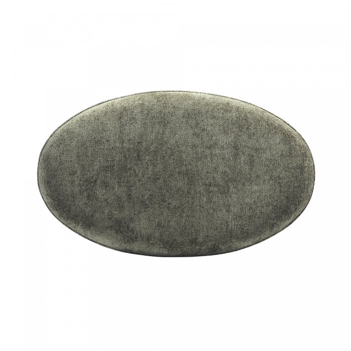 Tabouret d’appoint Tribeca style mid-century moderne en chenille vert olive