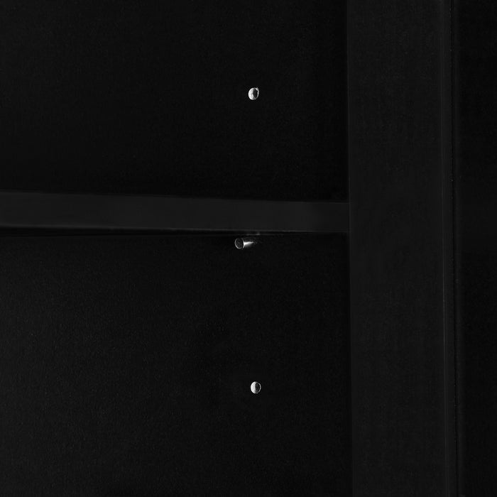 Liam Armoire de rangement multifonction avec portes et etageres reglables, Noir