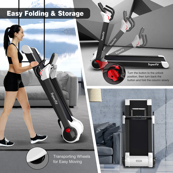 Tapis De Course Pliable 2,25cv Superfit Avec Haut-parleur Bluetooth