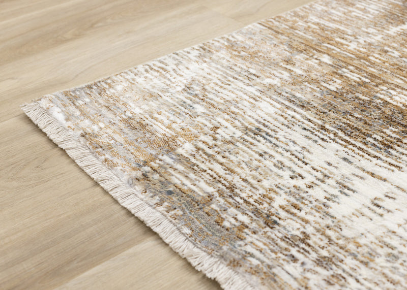 Tapis Sydney brun creme gris vieilli, 5'3\" x 7'10\"