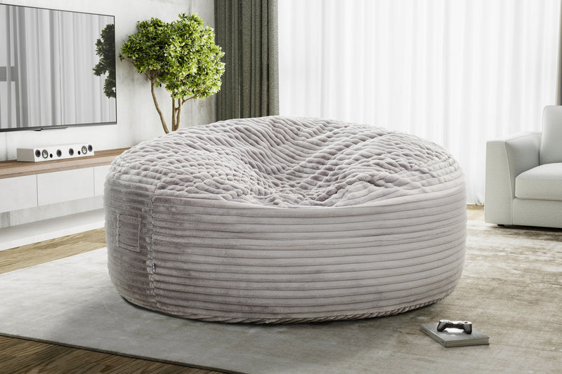 Fauteuil poire Kade de Sealy en velours côtelé avec mousse à haute densité - gris