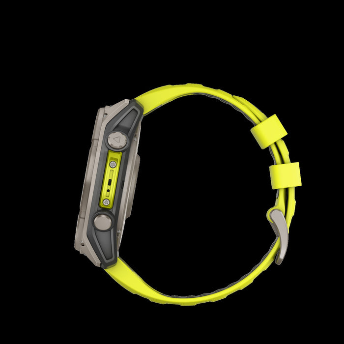  Titanium With Amp Yellow/graphite Silicone Band