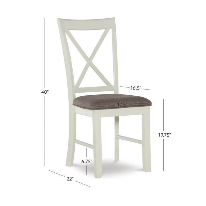 Chaise de salle à manger Jane en tissu taupe - ensemble de 2