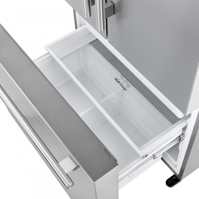 Refrigerateur Aosta de 36 po en acier inoxydable a portes francaises, 22,4 pi³ – FFFFD1866-36SB