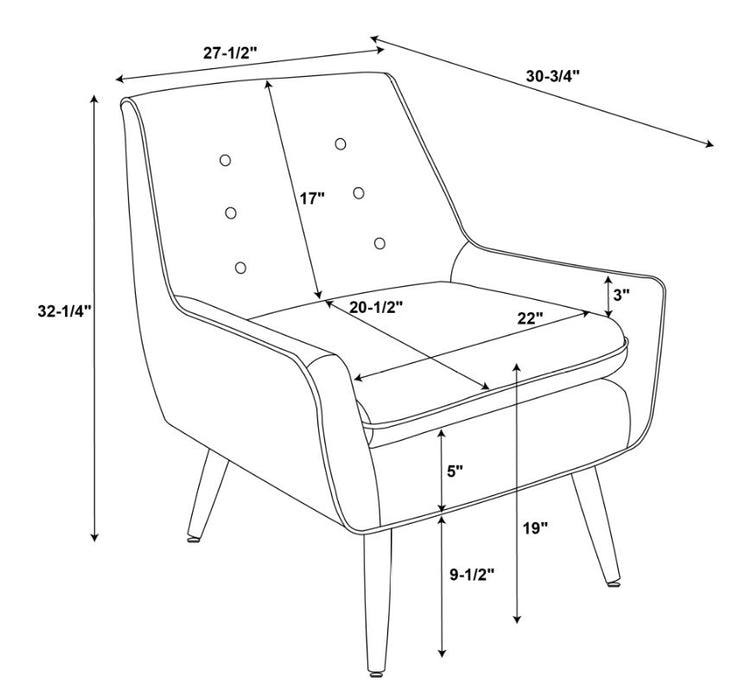 Fauteuil d’appoint Trellis Pimento en tissu - rouge