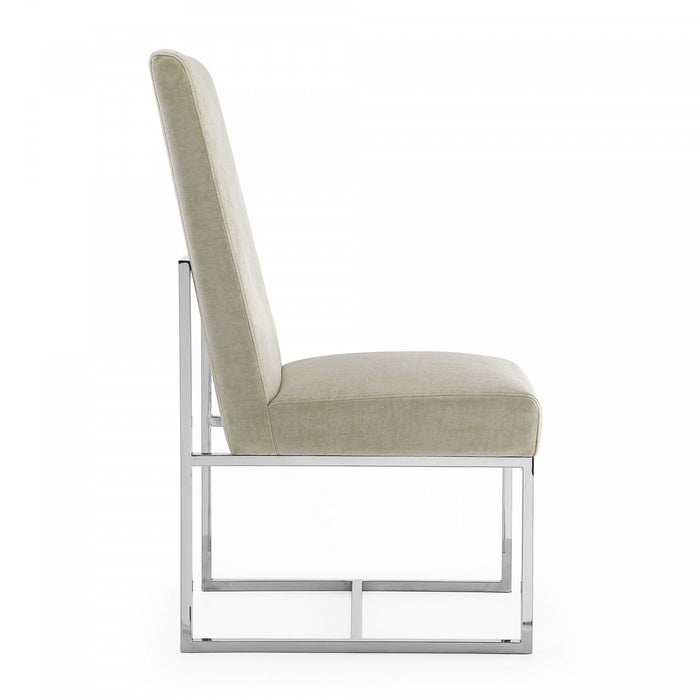 Ensemble moderne de 6 chaises de salle a manger Element, coloris champagne