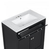 Baker 30 Inch Modern Bathroom Vanity with Ceramic Sink & Storage Cabinet, Black | Meuble de salle de bain moderne Baker 30 pouces avec lavabo ceramique et rangement, noir