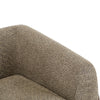 Tuxor Modern Upholstered Boucle Arm Chair with Tuxedo Design, Light Brown, Walnut | Tuxor Fauteuil Moderne en Bouclette a Design Tuxedo, Brun Clair, Noyer