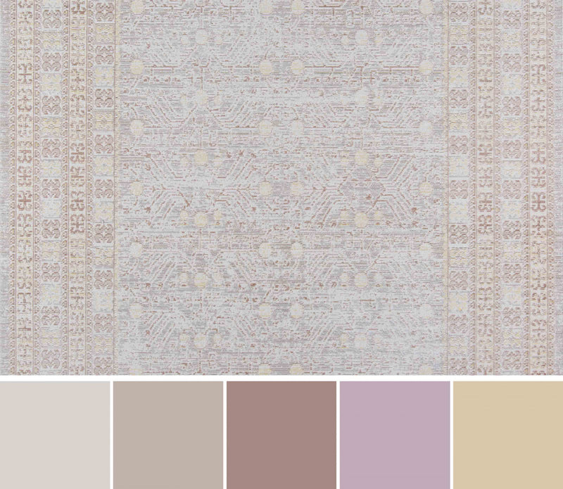 Tapis Traditionnel Valeria 2'7\" x 8'0\" en Gris