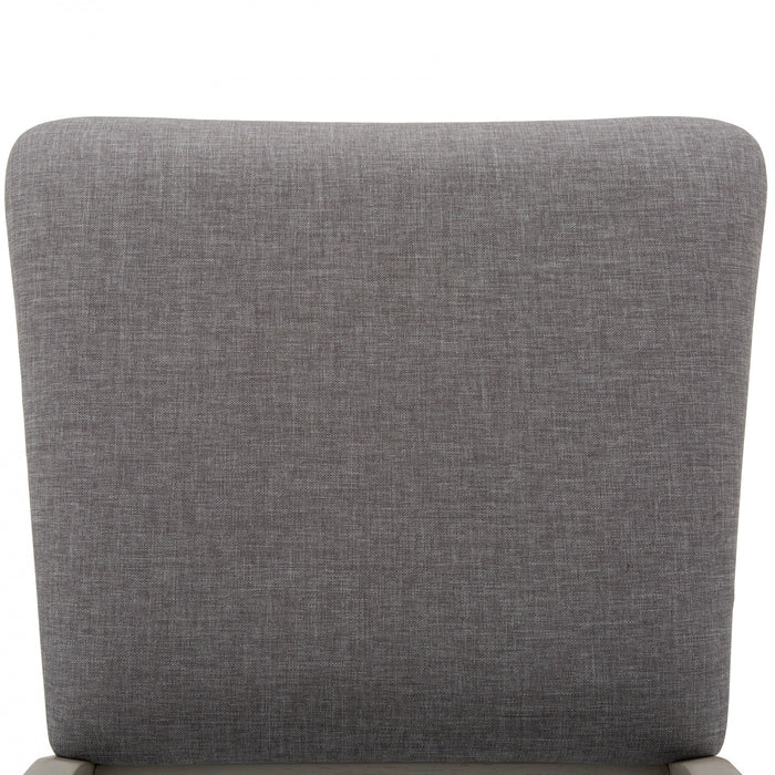 Ensemble de salle a manger rond Prescott 5 pieces avec base sur piedestal et tiroir de rangement, gris (4 places)
