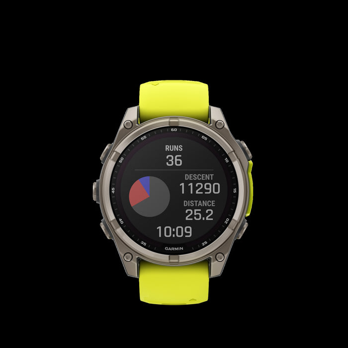  Titanium With Amp Yellow/graphite Silicone Band
