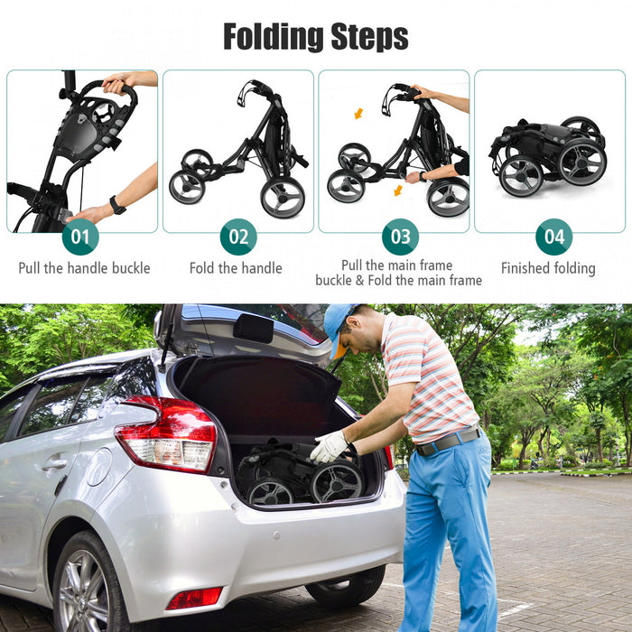 Chariot De Golf 4 Roues Goplus