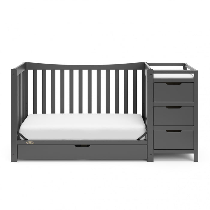 Graco Remi Lit de bebe convertible 4-en-1 avec table a langer - Gris