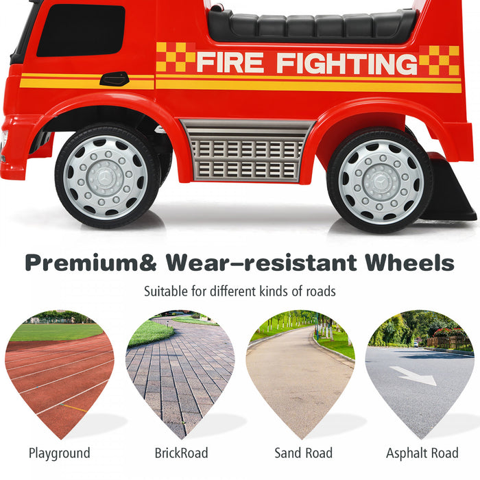 Moto Mercedes-benz Pour Enfants, Espace De Rangement, Volant, Dossier, Vehicule A Pousser Pour Les Tout-petits, Pour Interieur Et Exterieur, Cadeau Pour Garcons Et Filles, Rouge