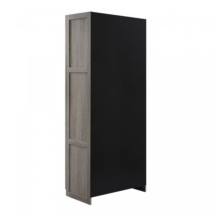 Armoire de rangement moderne Cornelia 30\" en gris (7 etageres)
