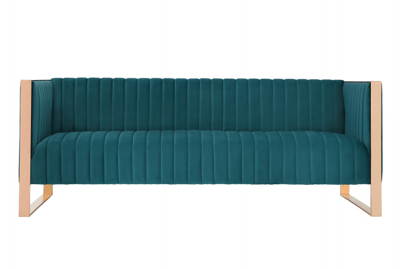 Ensemble de canape 3 pieces Trillium style milieu du siecle en bleu sarcelle