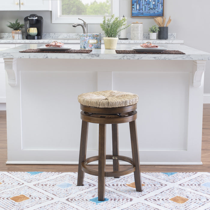Tabouret Morgan de hauteur comptoir - noyer