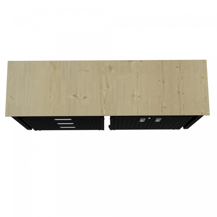 Ensemble de garage moderne Fortress 3 pieces en gris charbon