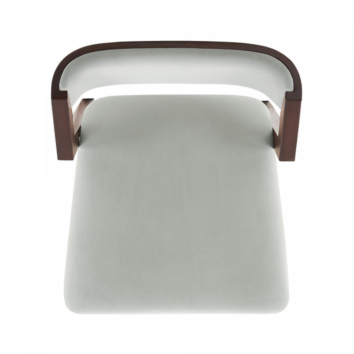 Tabouret de comptoir moderne Patricia en bois et tissu, blanc glacier - Lot de 2