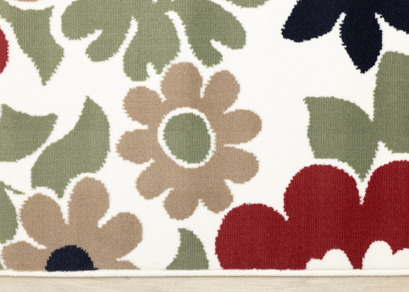 Carpette Florence à motifs botaniques pour l’intérieur - 4 pi 7 po x 6 pi 7 po