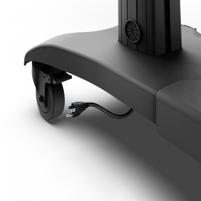 Chariot mobile pour televiseur Kanto MTMA100PL avec etagere reglable et poignees integrees pour televiseurs de 55\" a 100\", noir