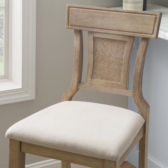 Tabouret bar Rylan en tissu - naturel